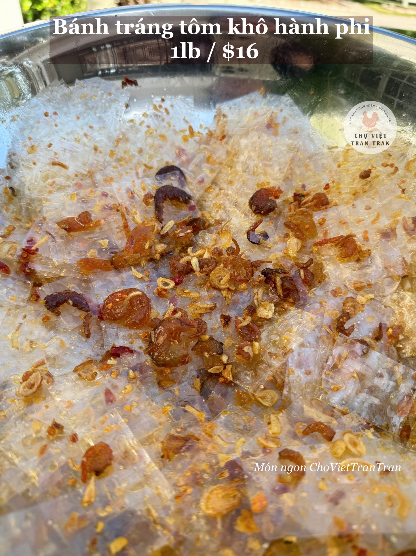 Bánh tráng tôm khô hành phi