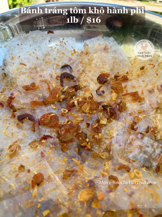 Bánh tráng tôm khô hành phi