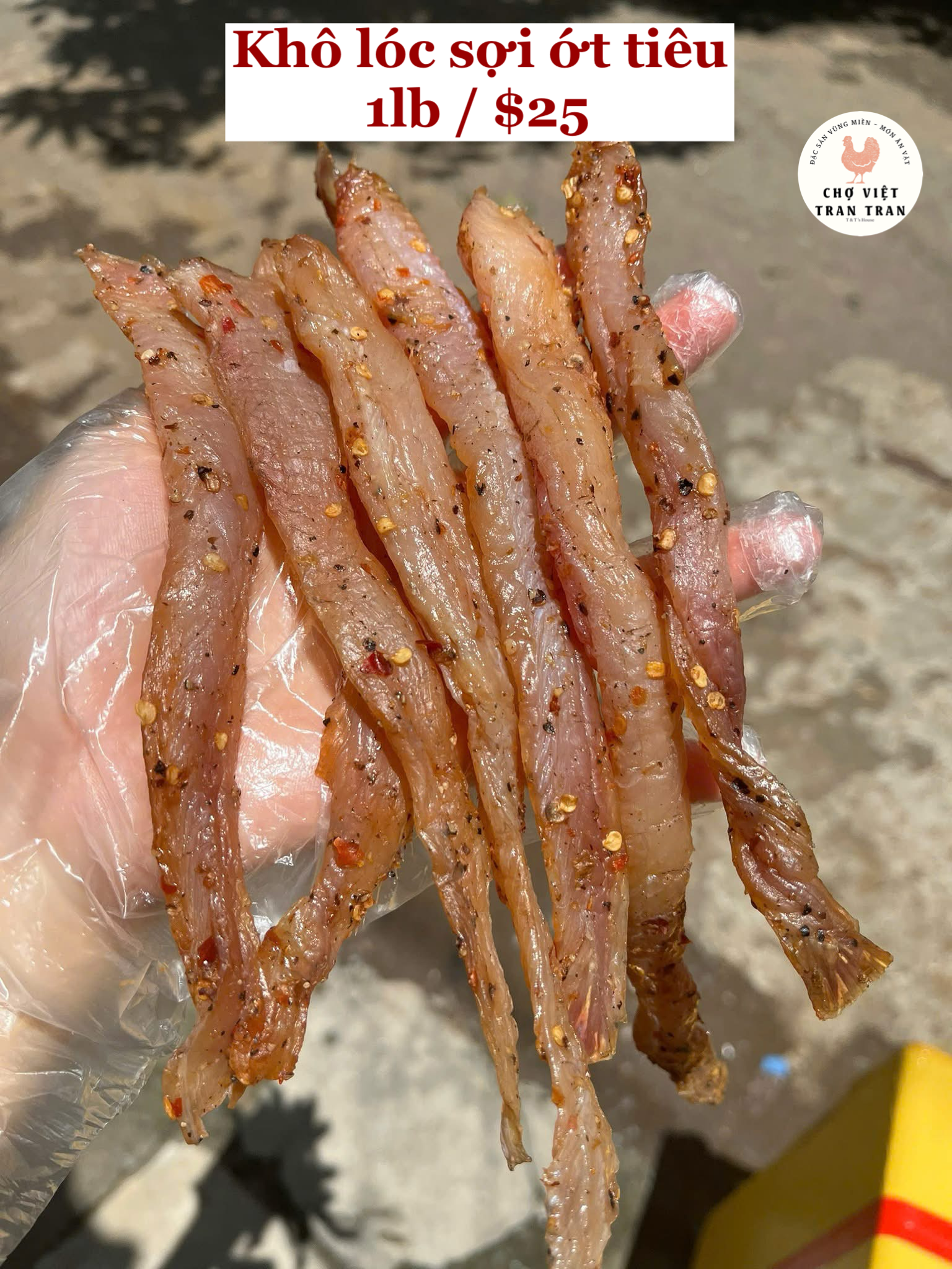 Khô lóc sợi tẫm ớt tiêu