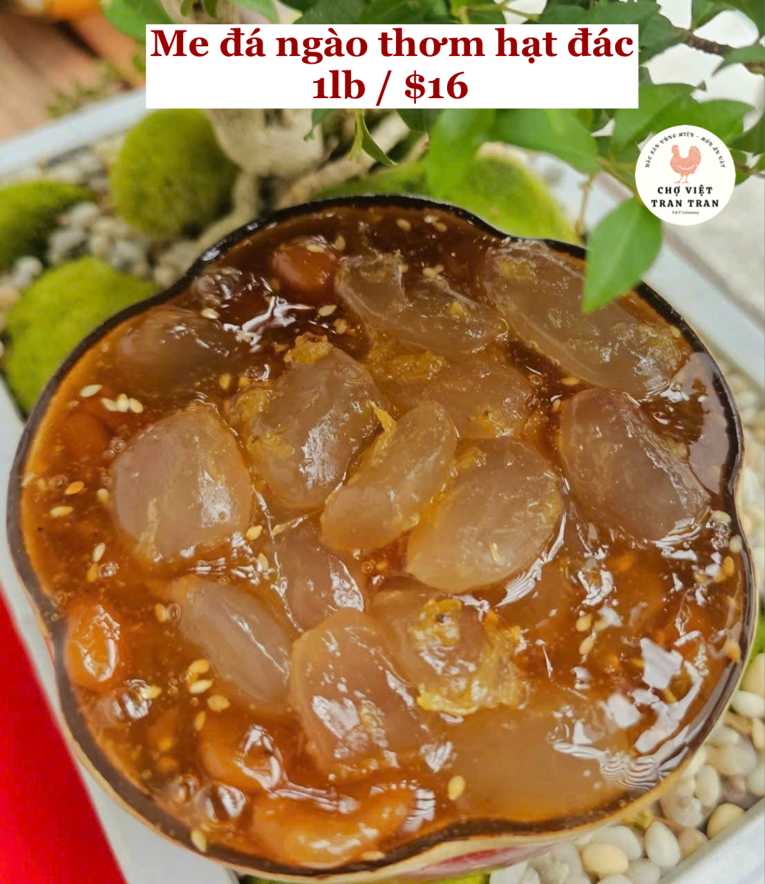 Me đá ngào thơm hạt đác