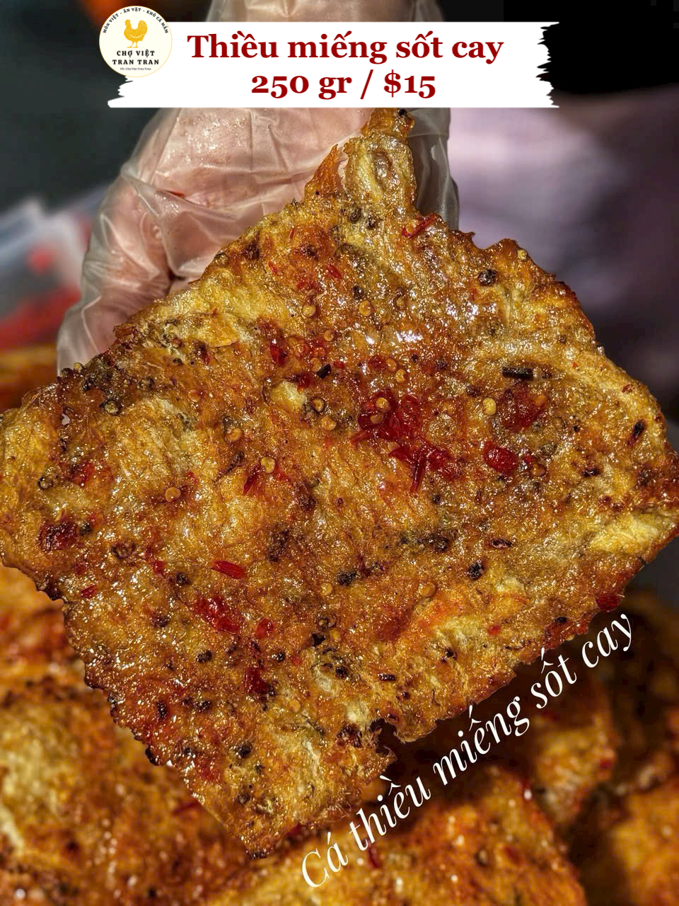 Khô thiều miếng sốt cay