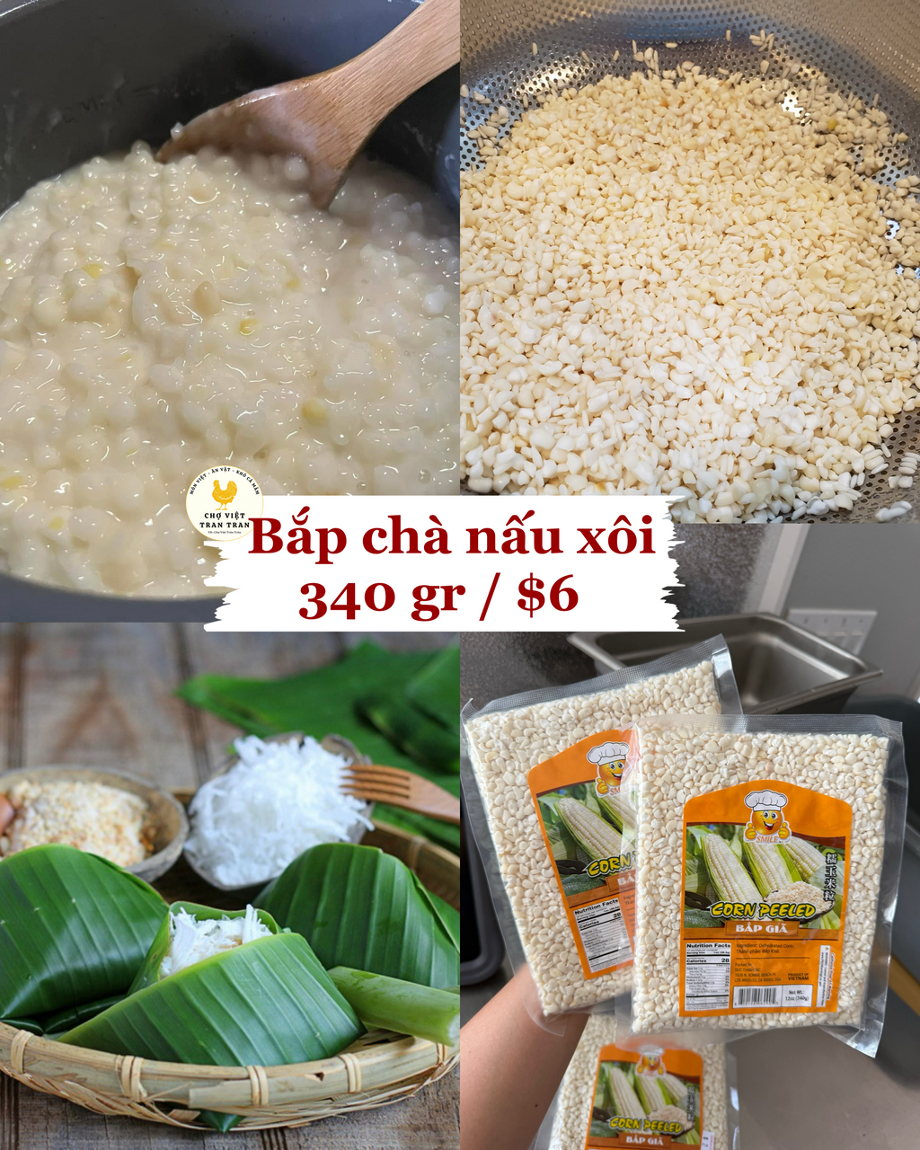 Bắp chà để nấu xôi