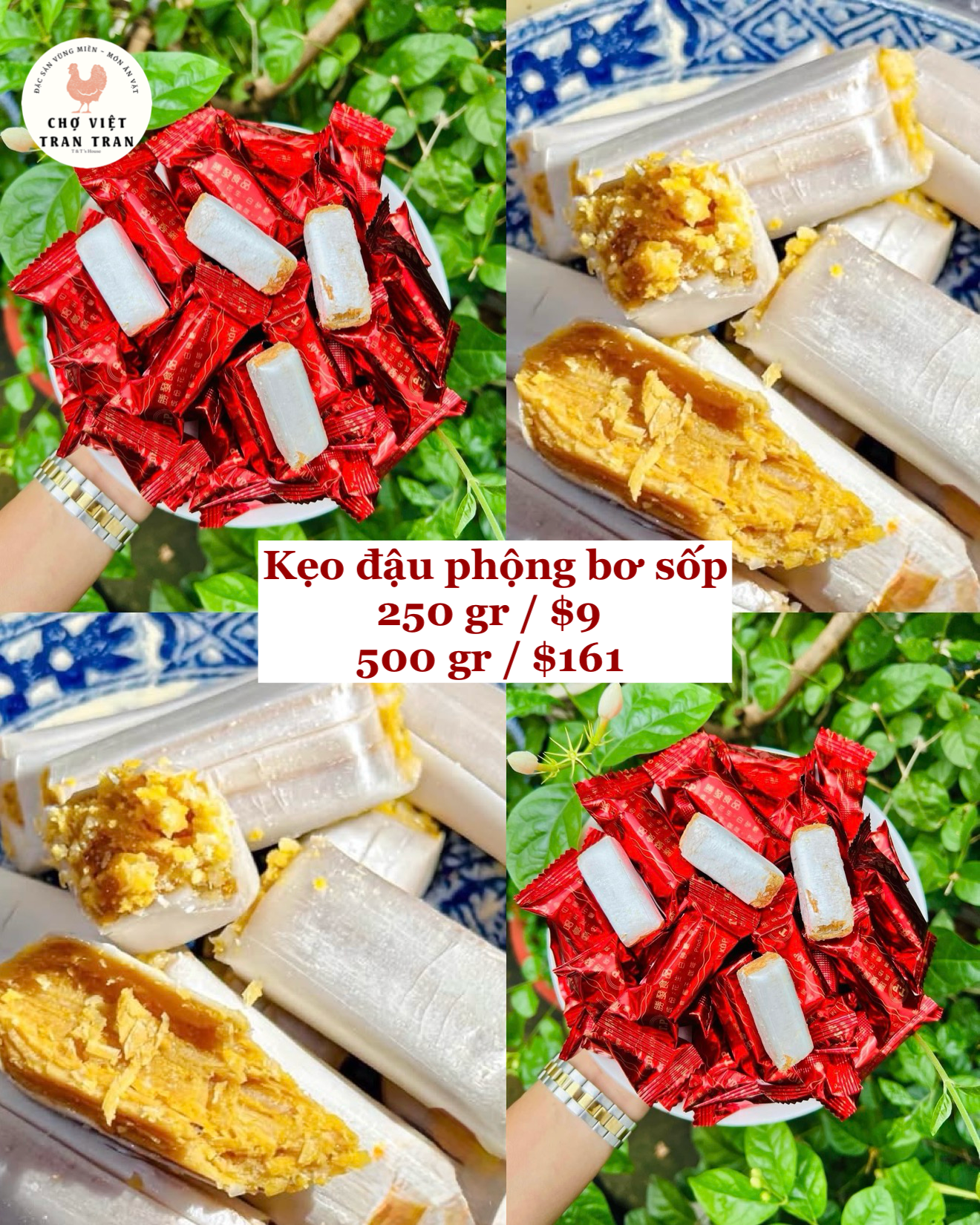 Kẹo dậu phộng bơ xốp