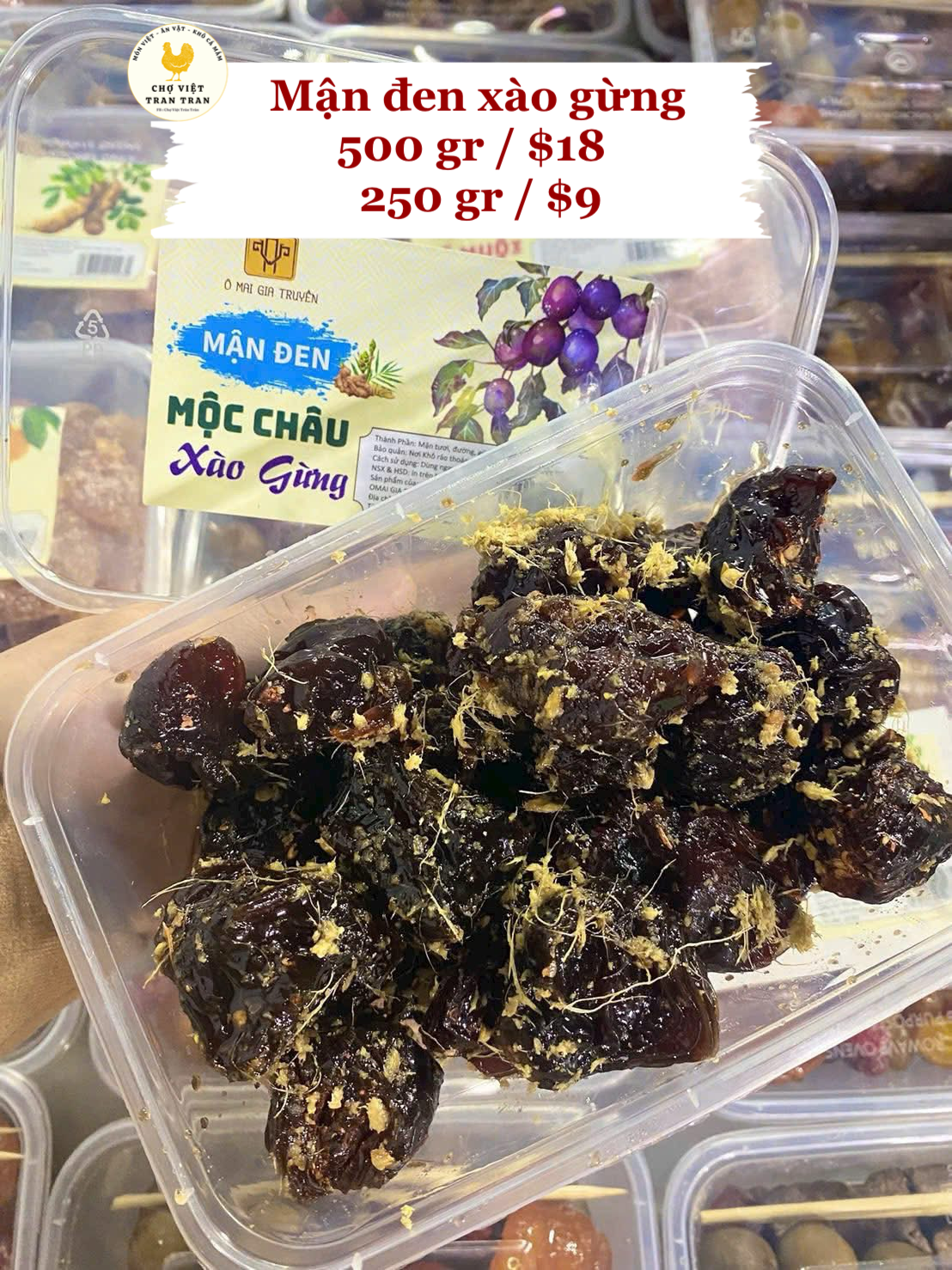 Mận đen xào gừng