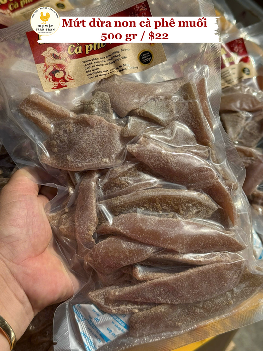 Mứt dừa non cà phê muối