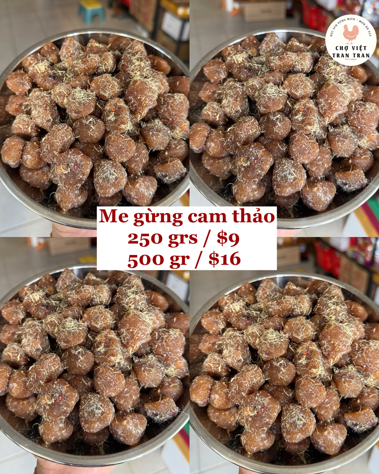 Me gừng cam thảo