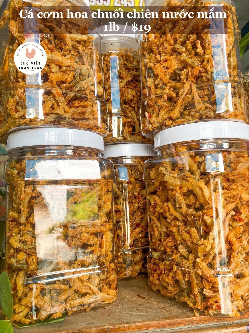 Cá cơm hoa chuối chiên mắm chay
