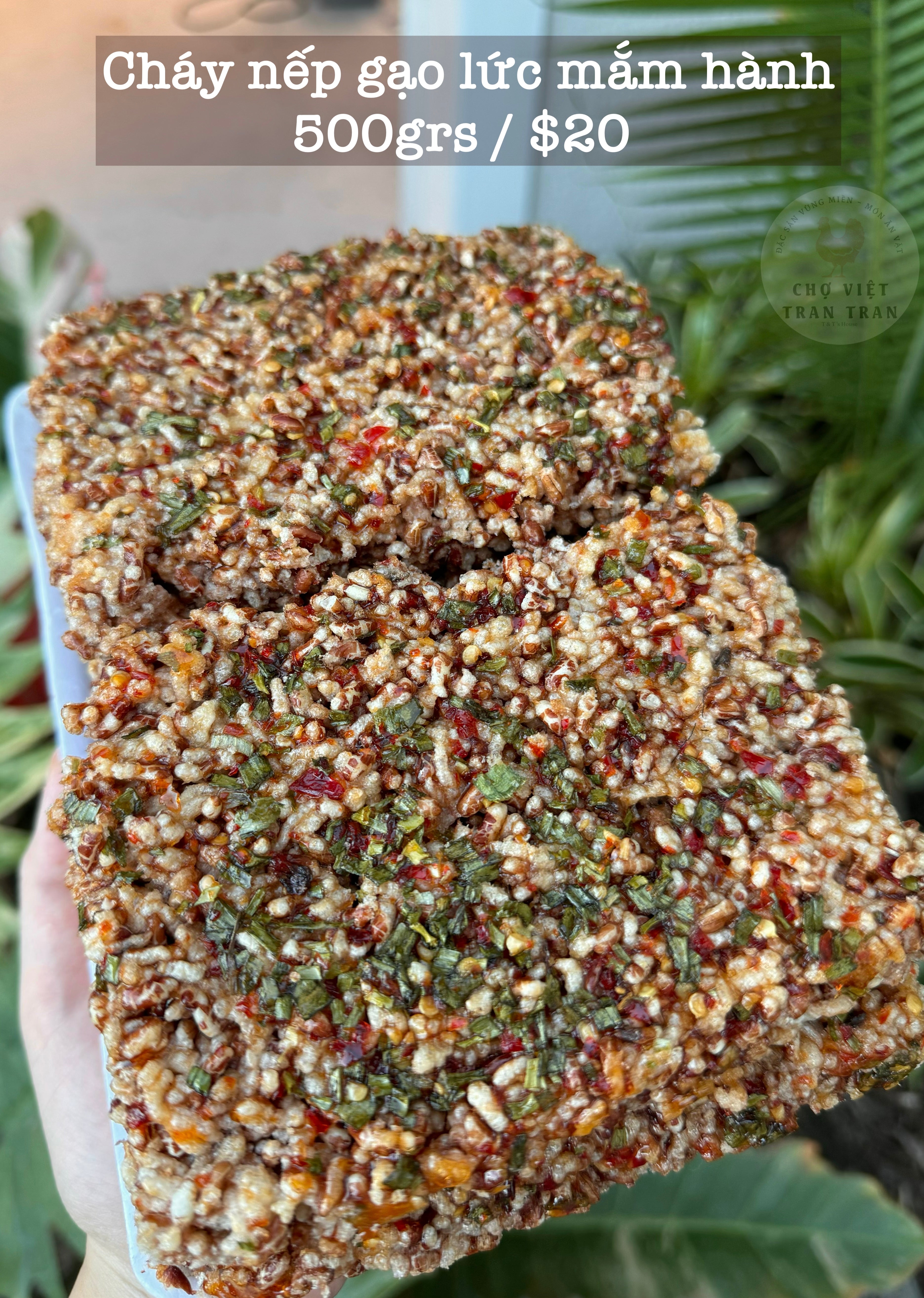 Cơm cháy gạo lức mắm ớt