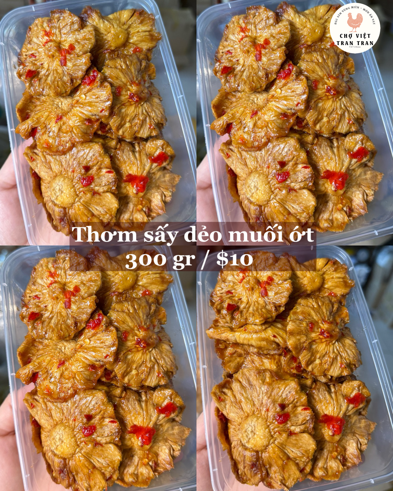 Thơm sấy muối ớt kẹo