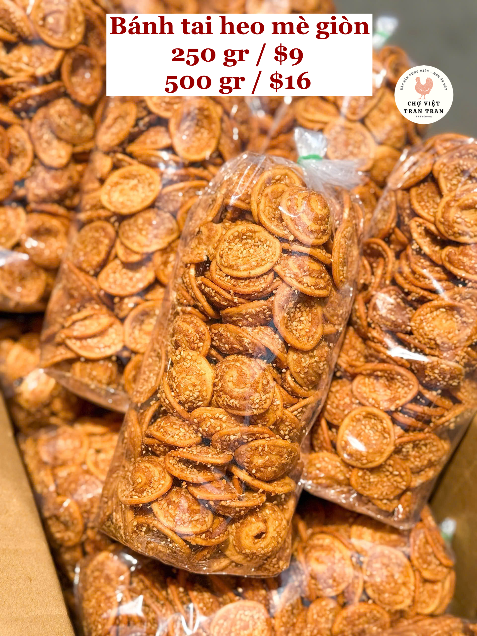 Bánh tai heo mè giòn