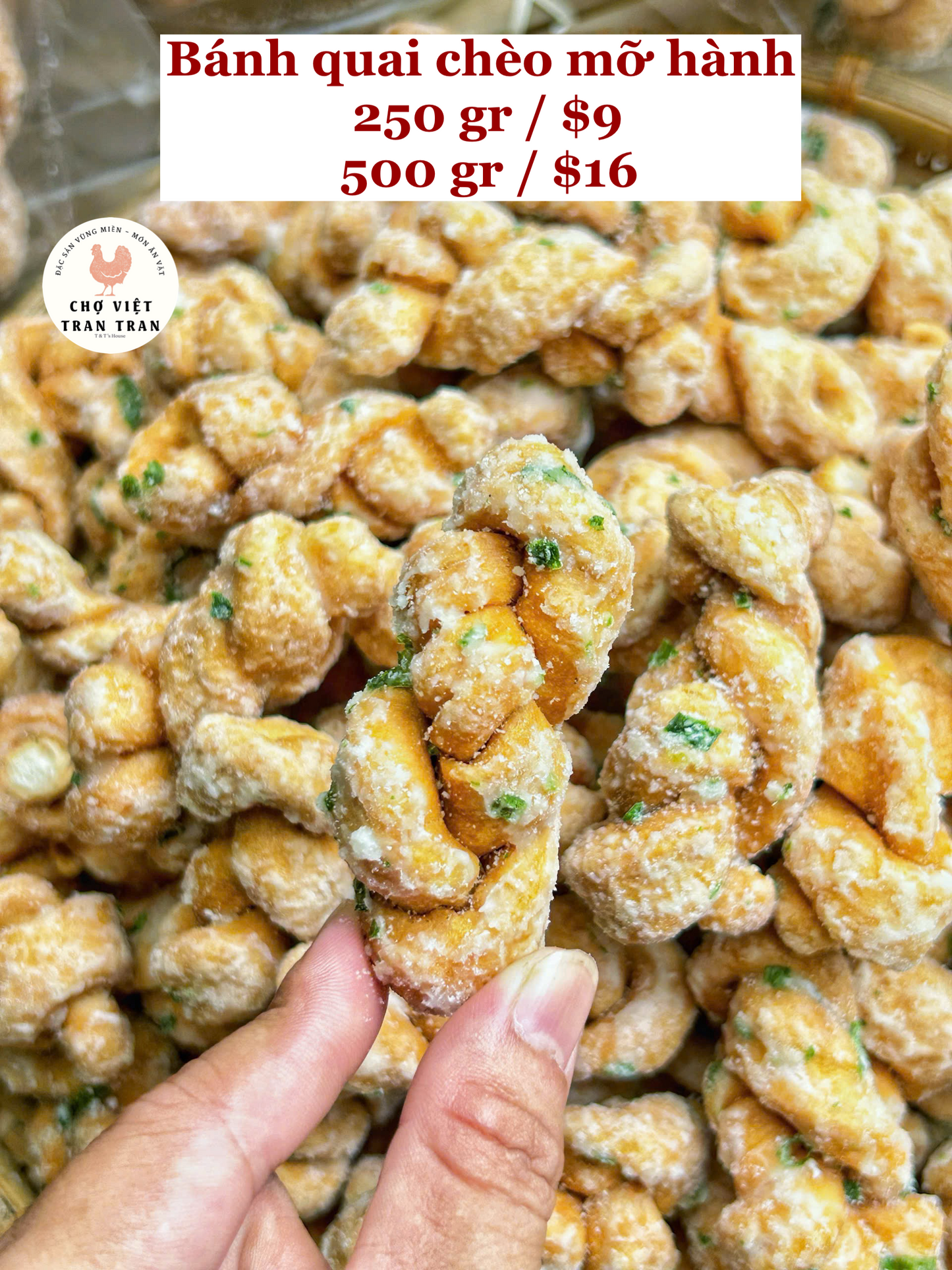 Bánh quai chèo mỡ hành