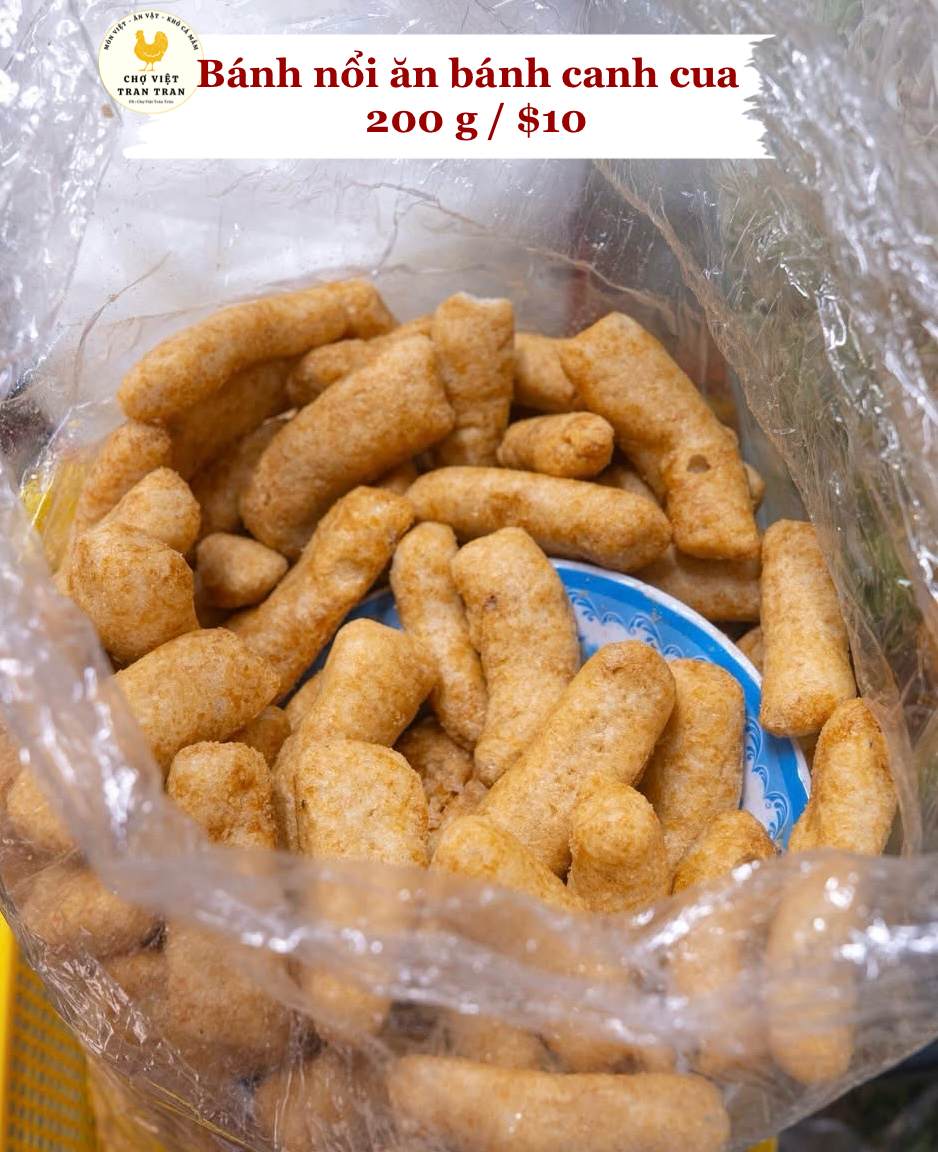 Bánh nổi ăn bánh canh cua