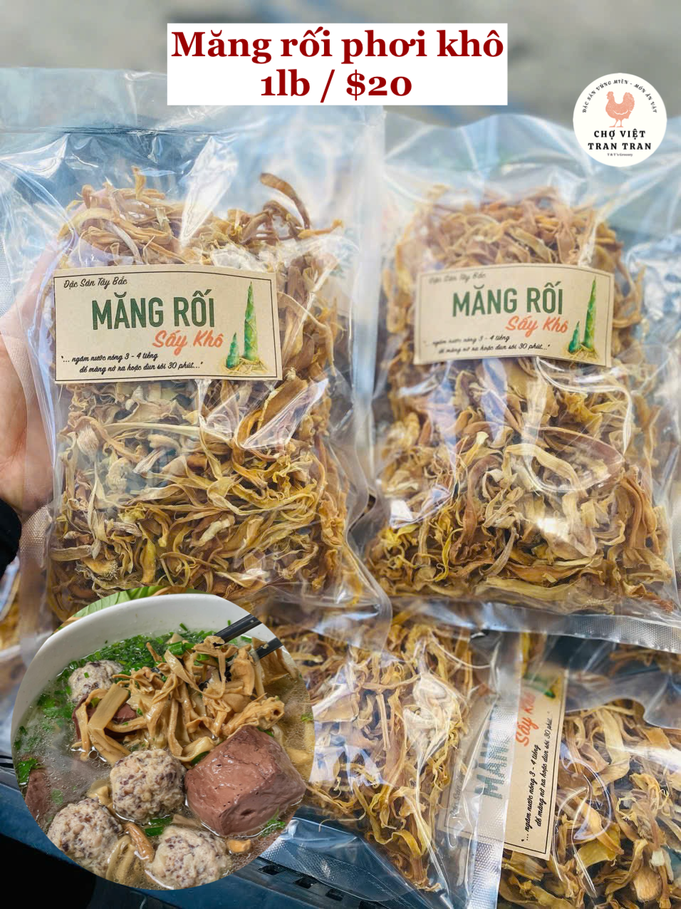 Măng rối phơi khô