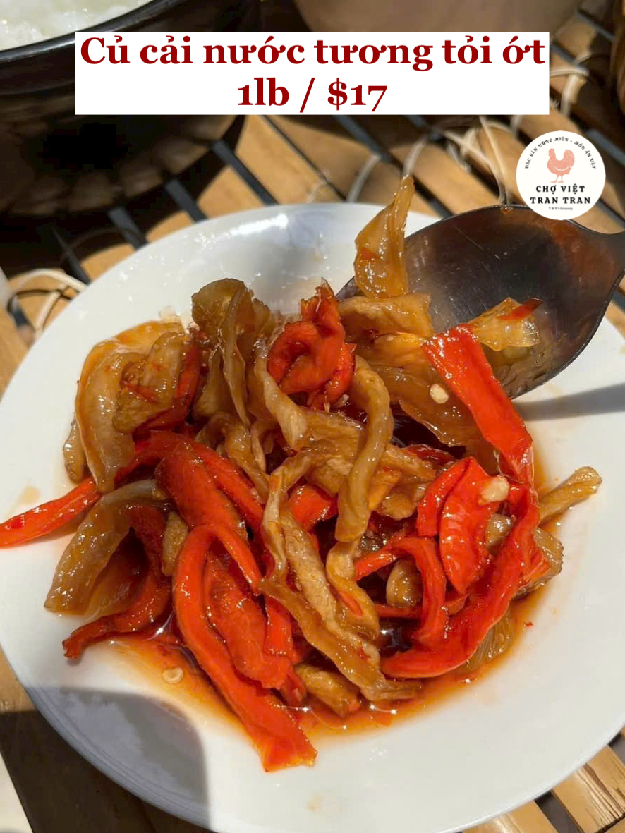 Củ cải nước tương tỏi ớt