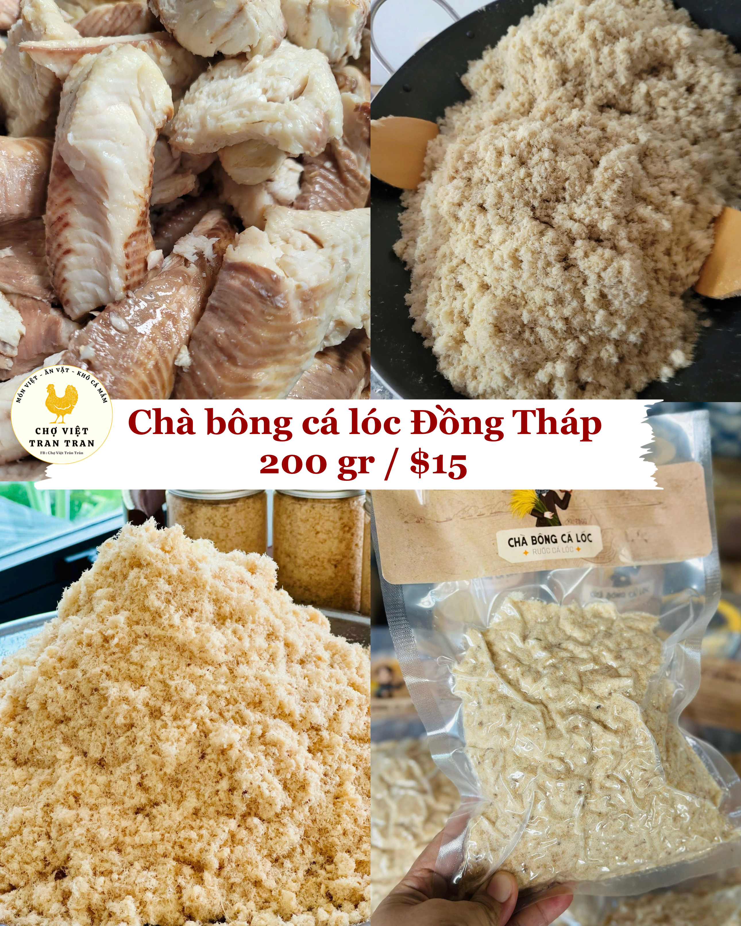 Chà bông cá lóc Đồng Tháp ( loại ngon )