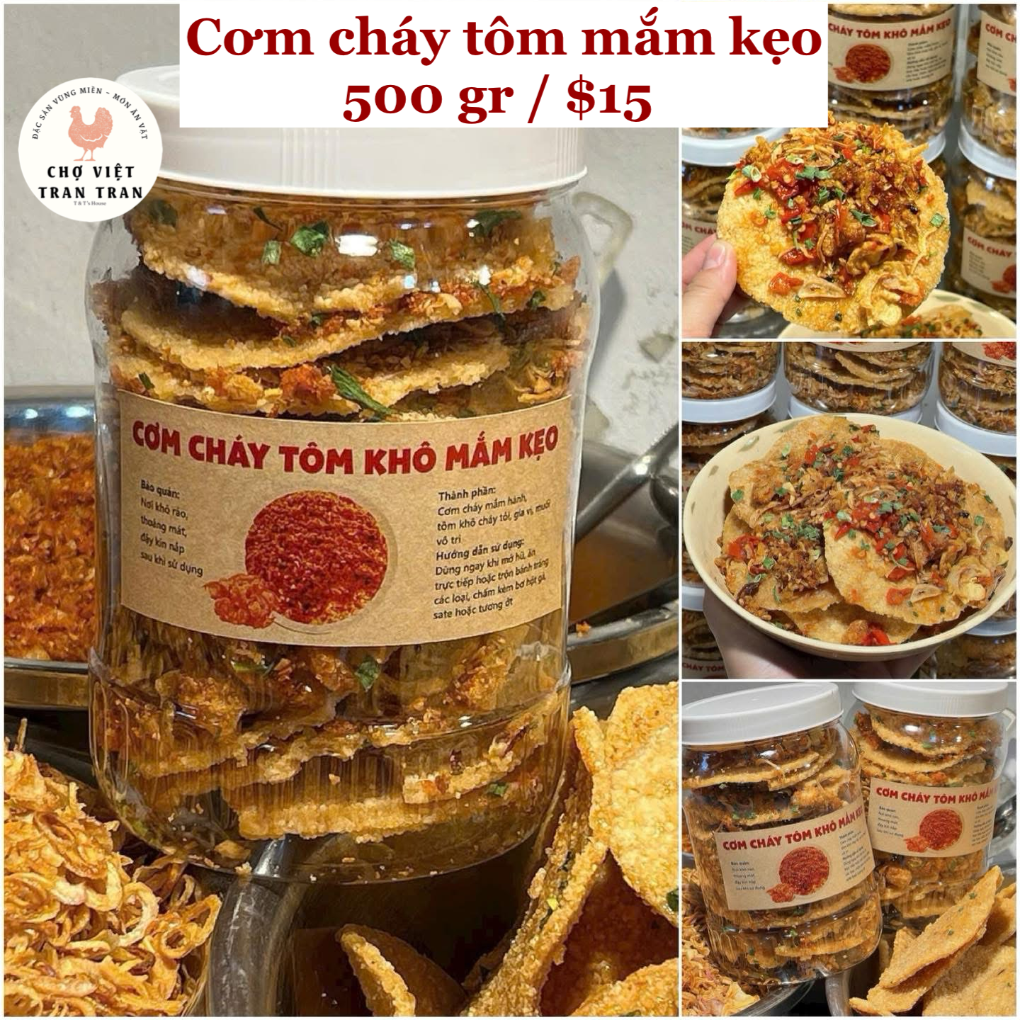 Cơm cháy tôm mắm kẹo