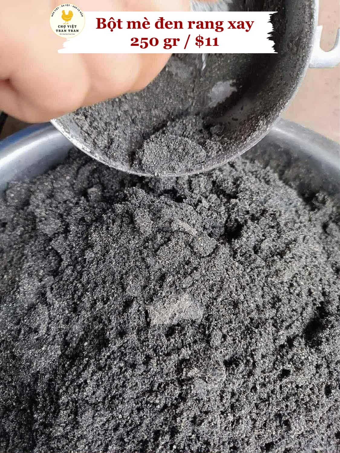Bột mè đen rang xay