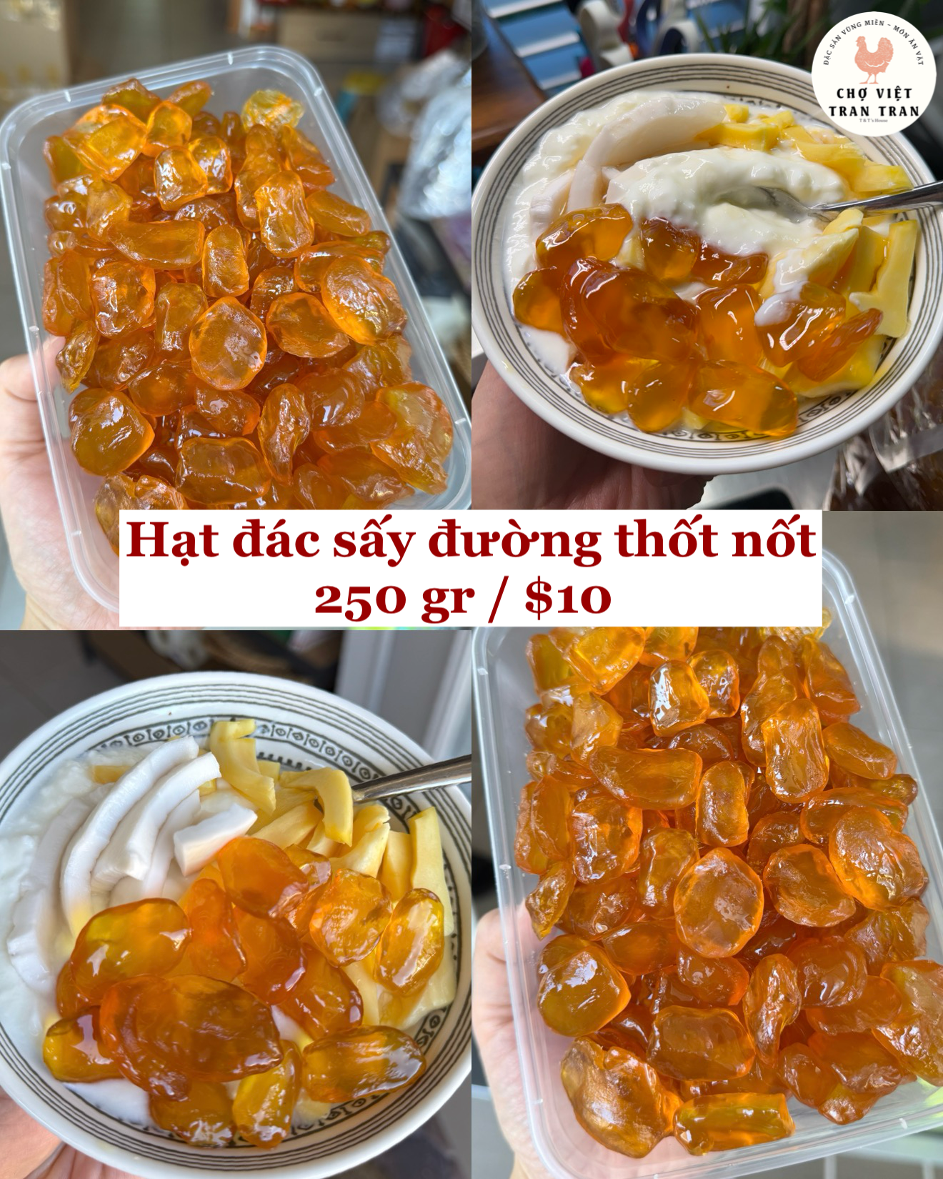 Hạt đác sấy đường thốt nốt