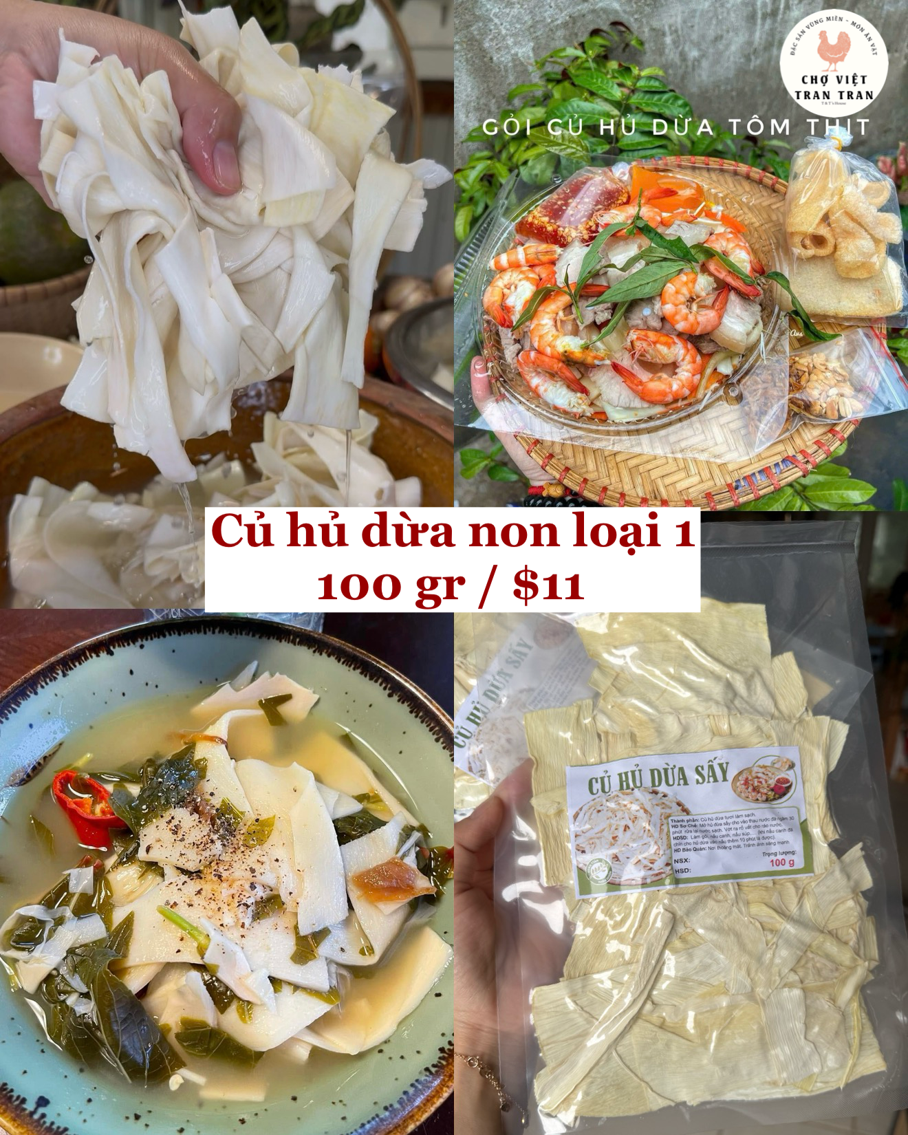 Củ hủ dừa non loại 1