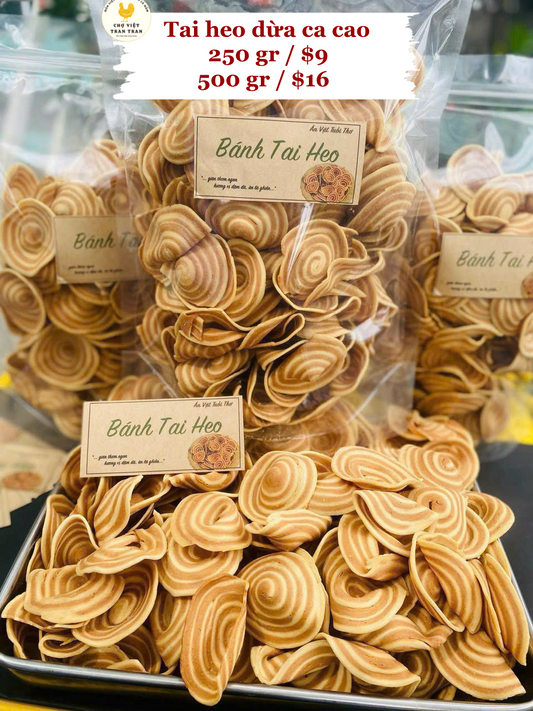 Bánh tai heo dừa ca cao