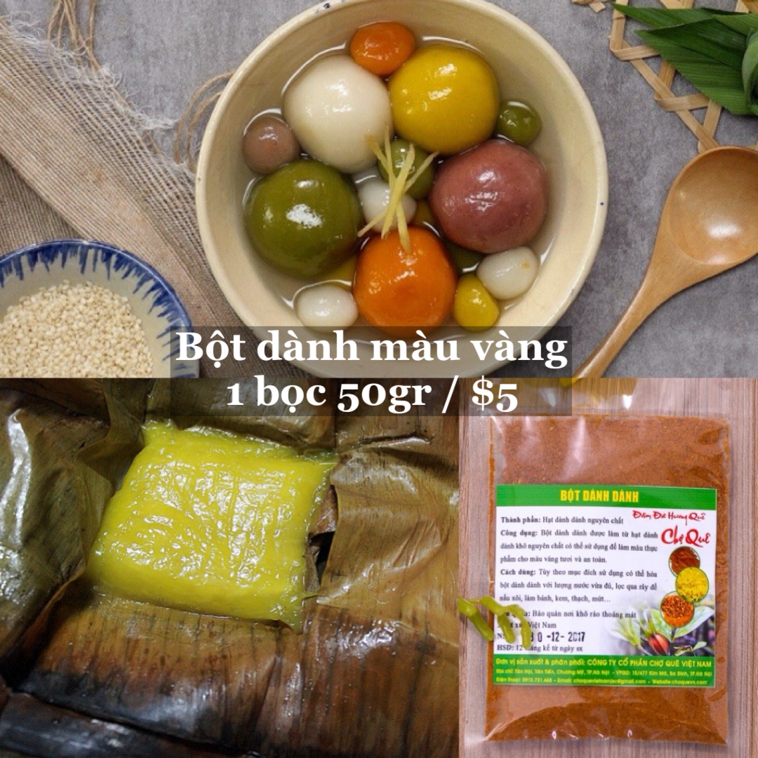 Bột dành dành tạo màu vàng
