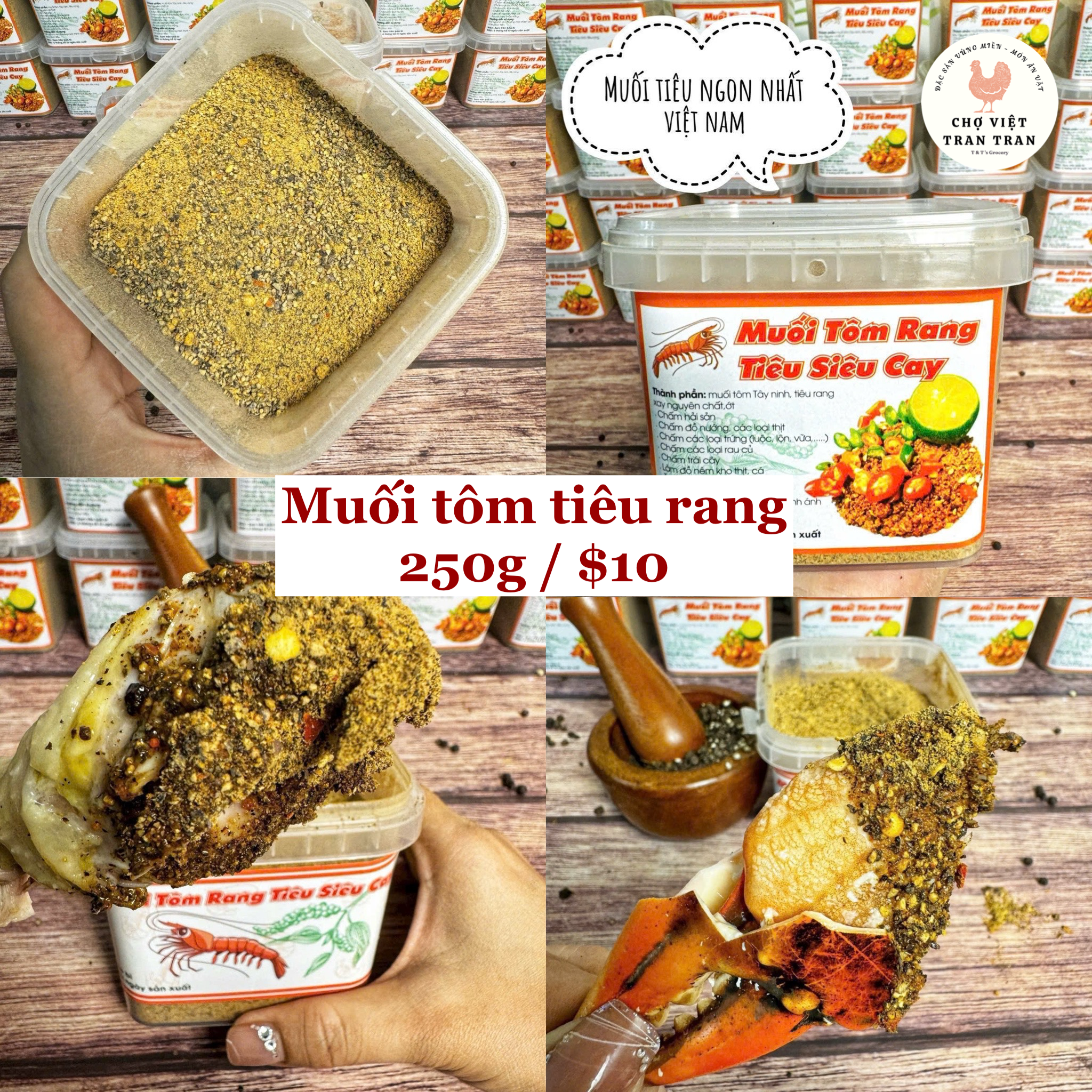 Muối tôm tiêu rang