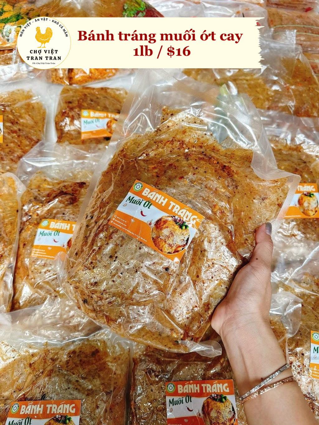 Bánh tráng muối ớt cay