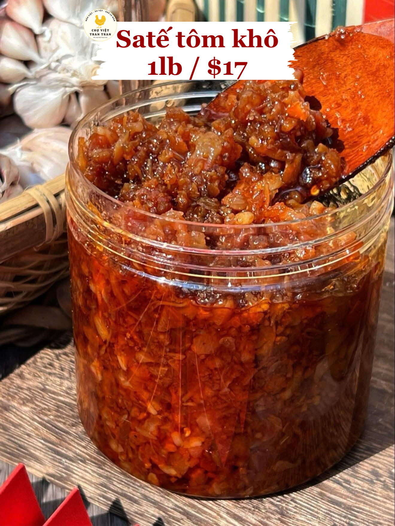 Satế tôm khô