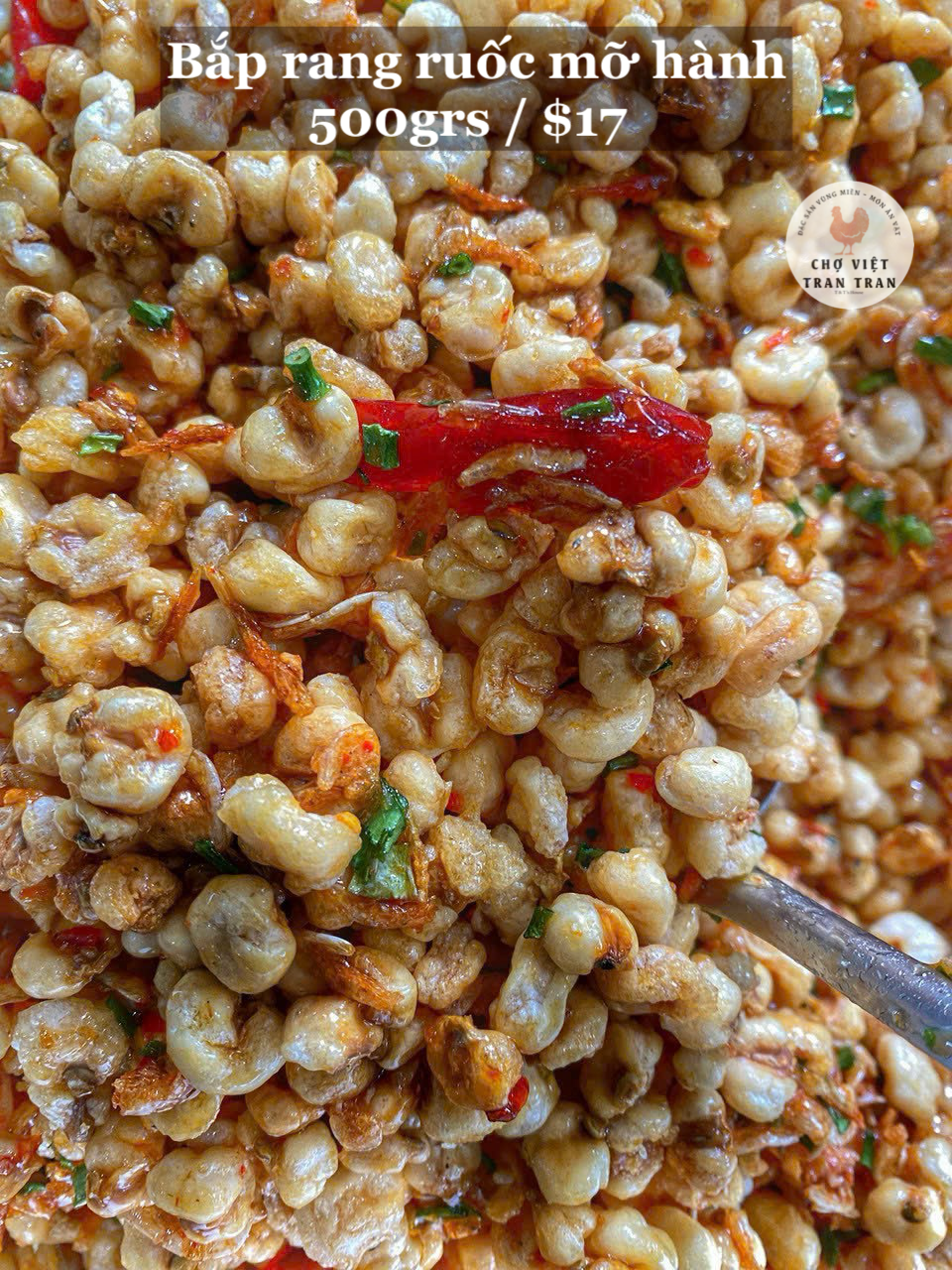 Bắp rang ruốc mỡ hành