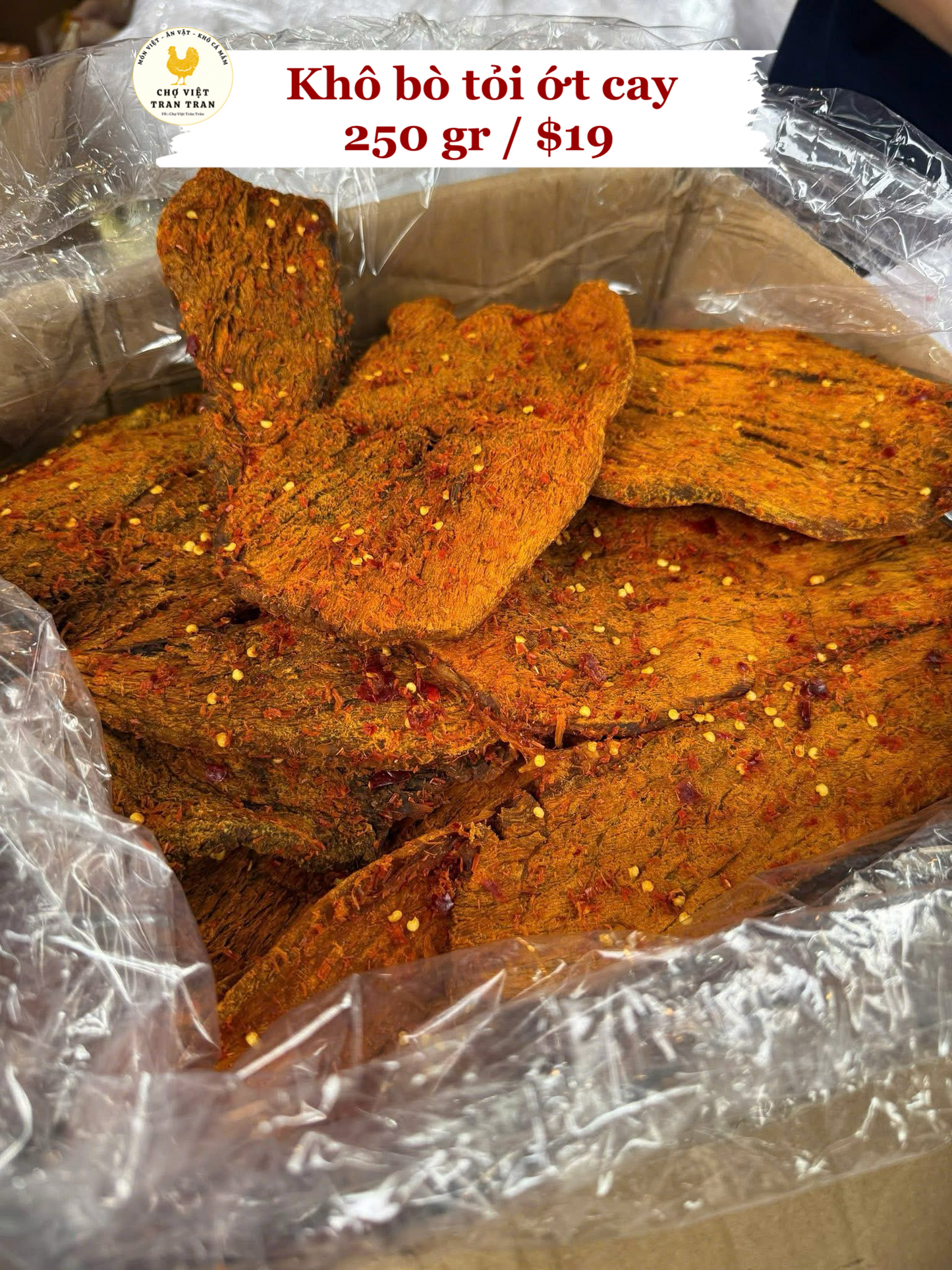 Khô bò miếng tỏi ớt cay