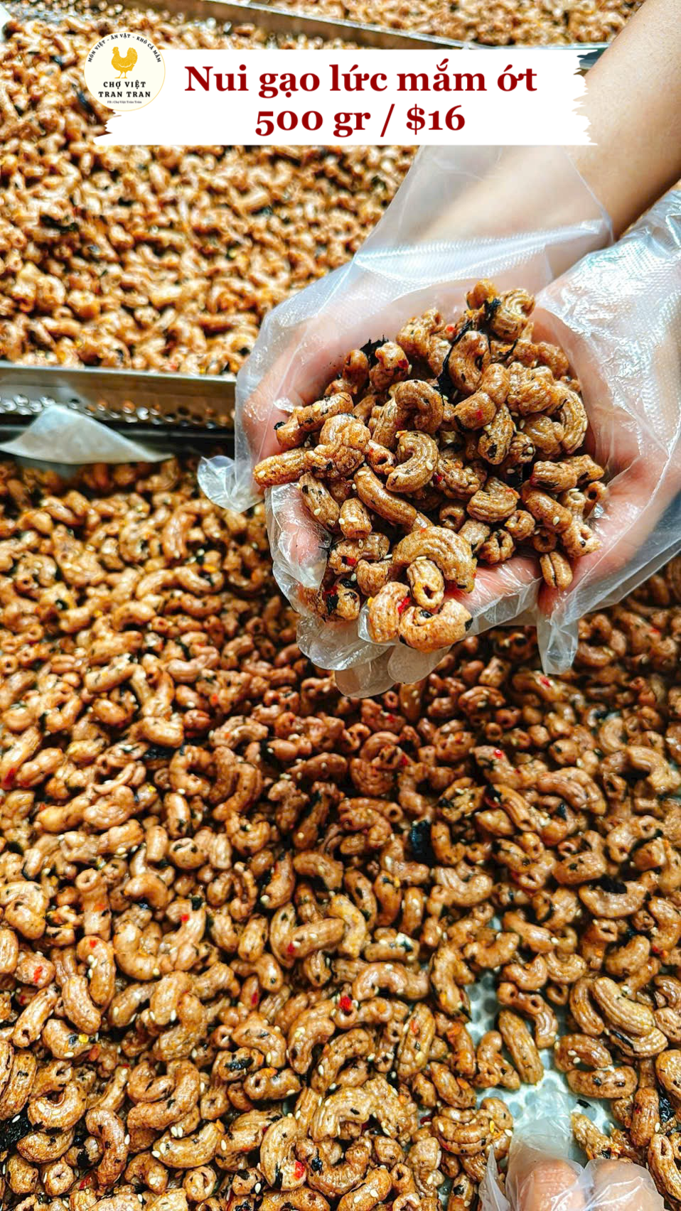 Nui gạo lức mắm ớt