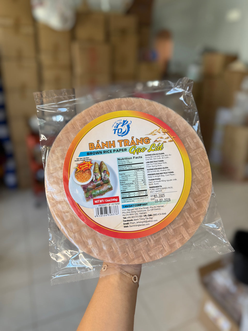Bánh tráng cuốn gạo lức