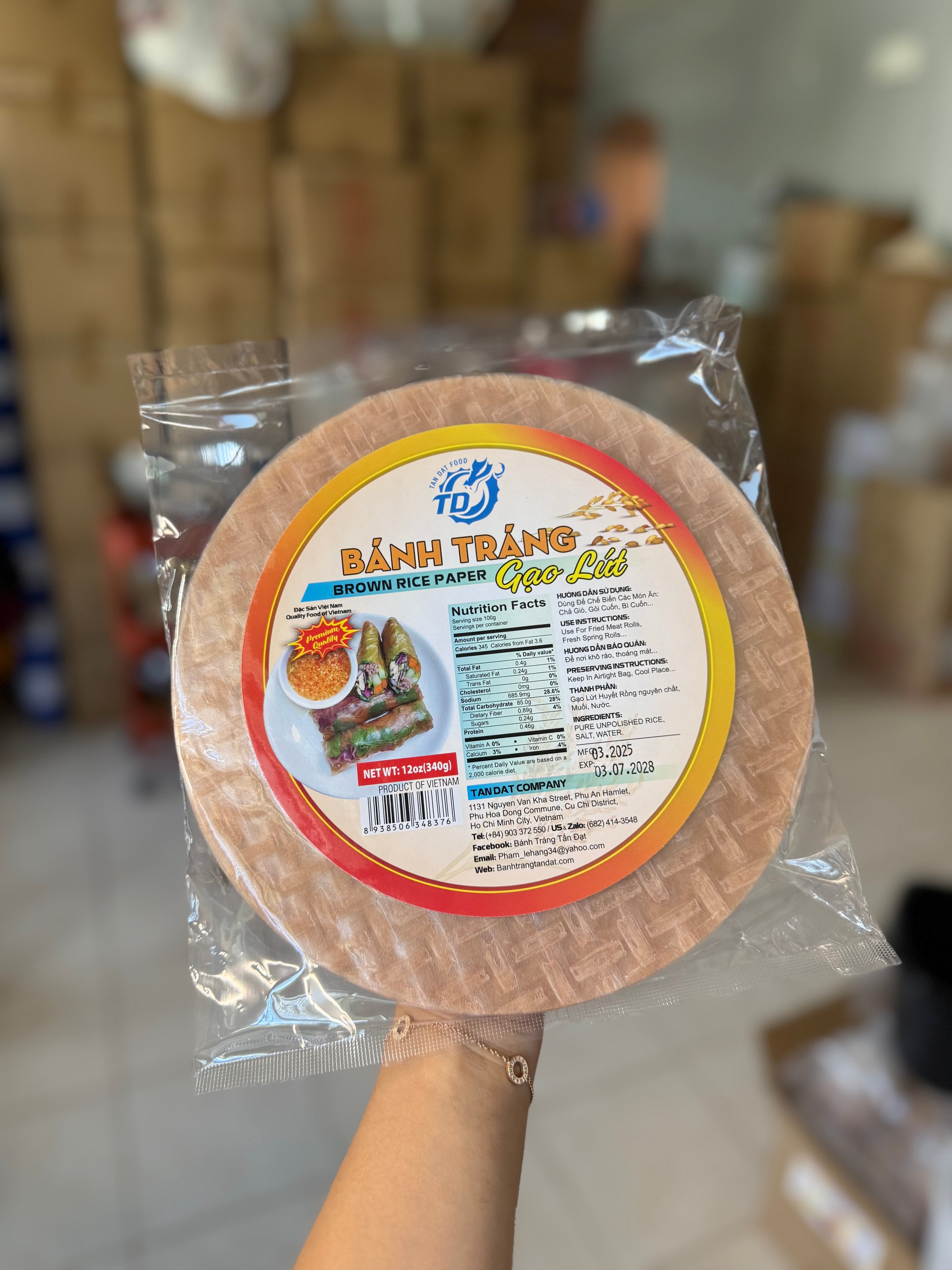 Bánh tráng cuốn gạo lức