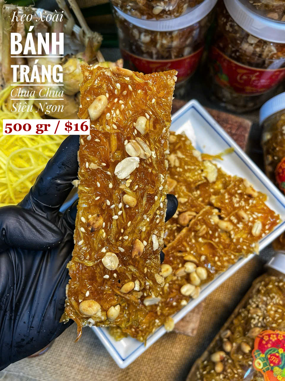 Kẹo xoài bánh tráng
