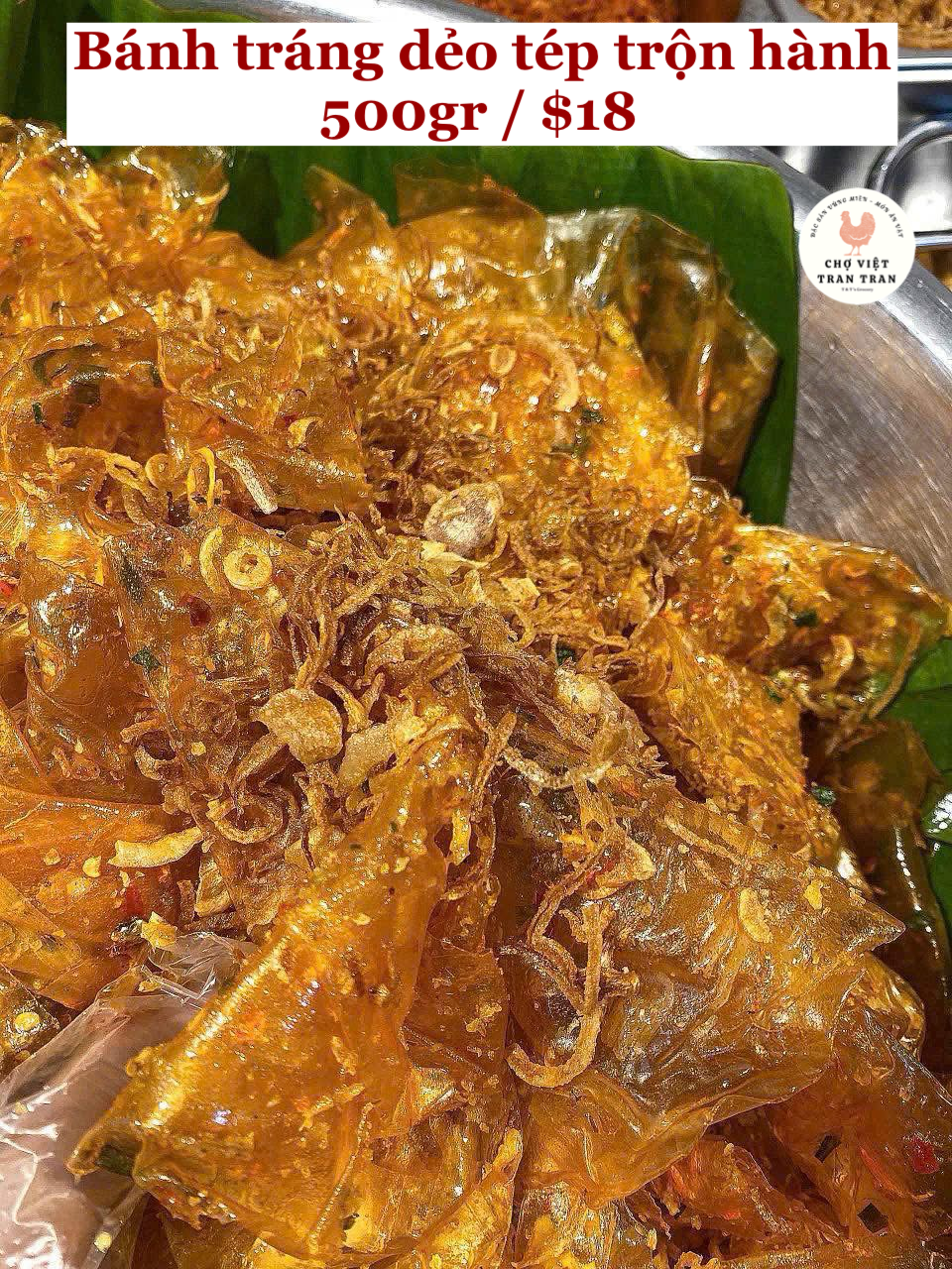 Bánh tráng dẻo tép trộn hành