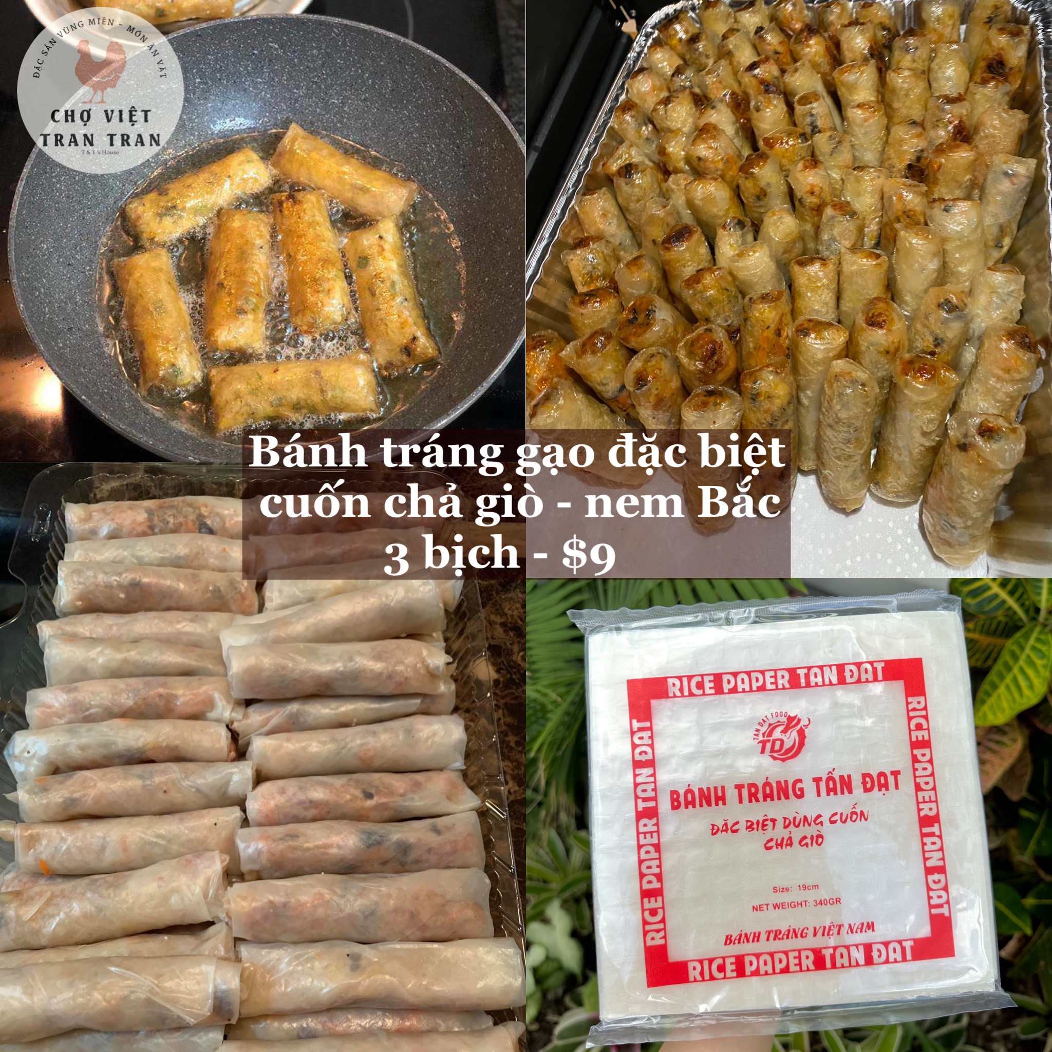 Bánh tráng gạo cuốn nem