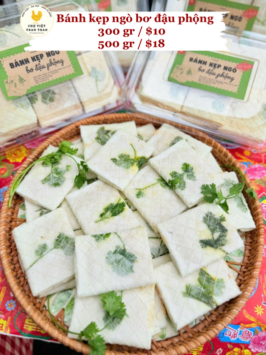 Bánh kẹp ngò bơ đậu phộng