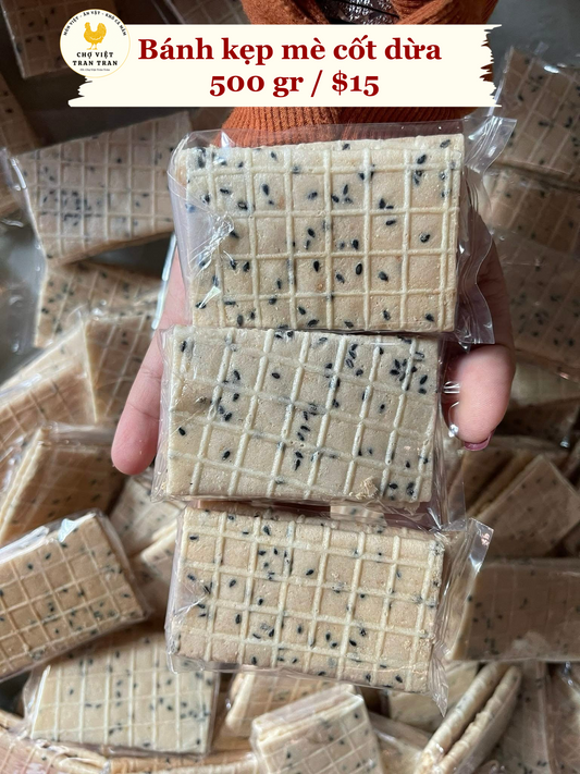 Bánh kẹp mè cốt dừa