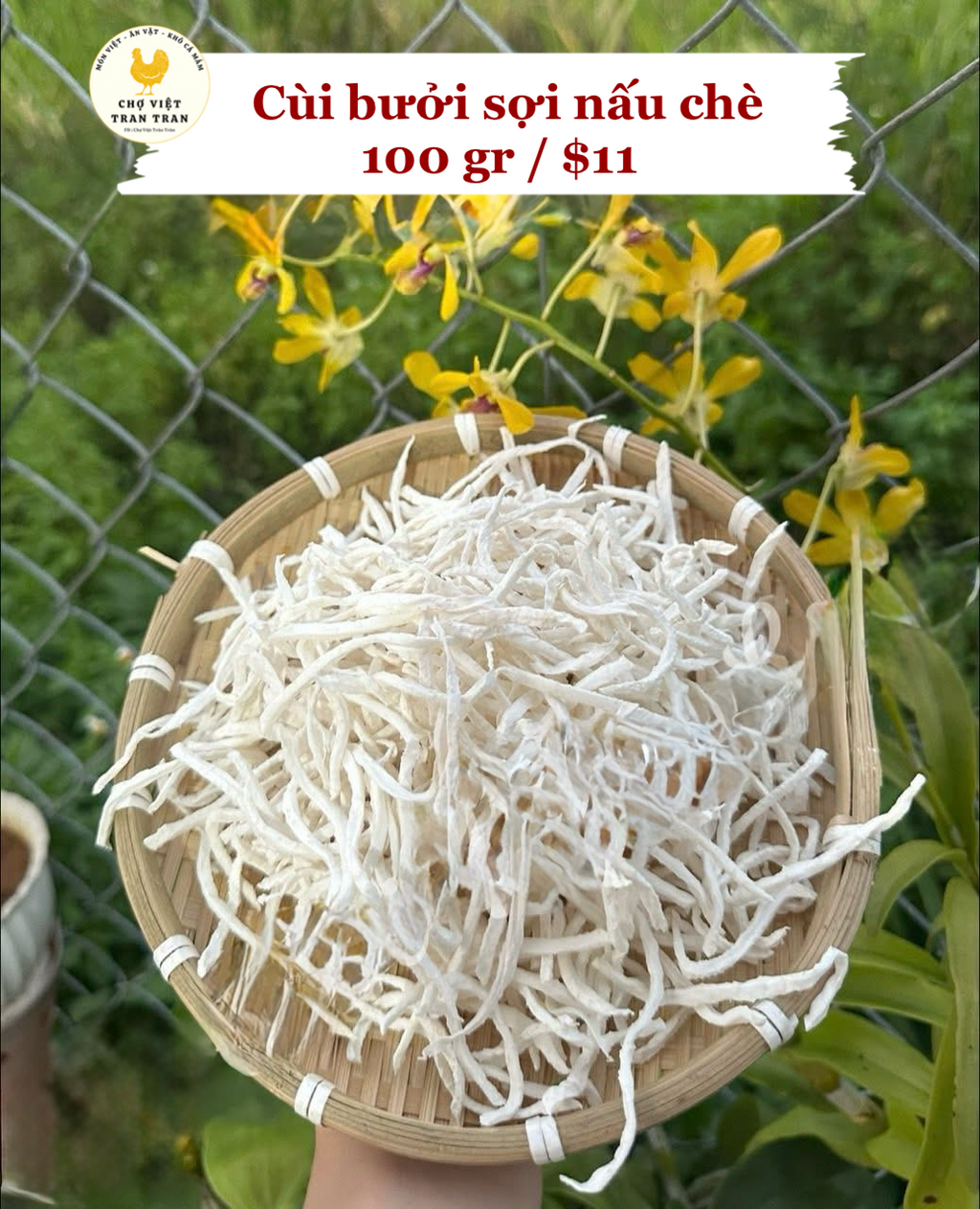 Cùi bưỡi sợi nấu chè ( khô )