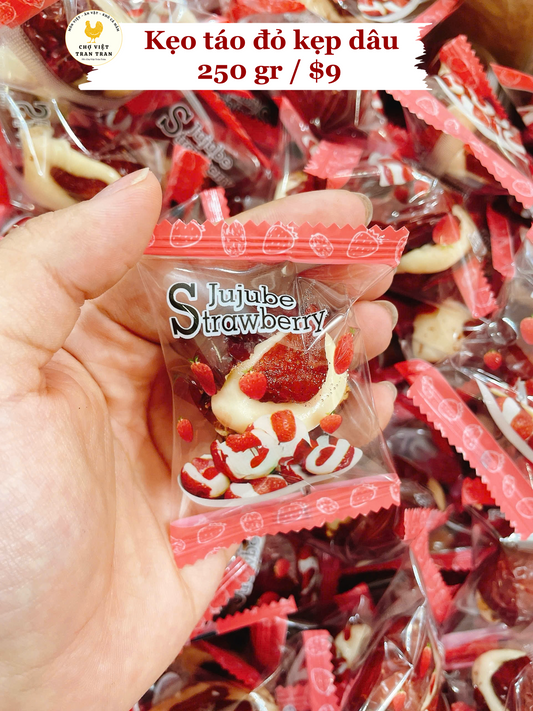 Kẹo táo kẹp dâu