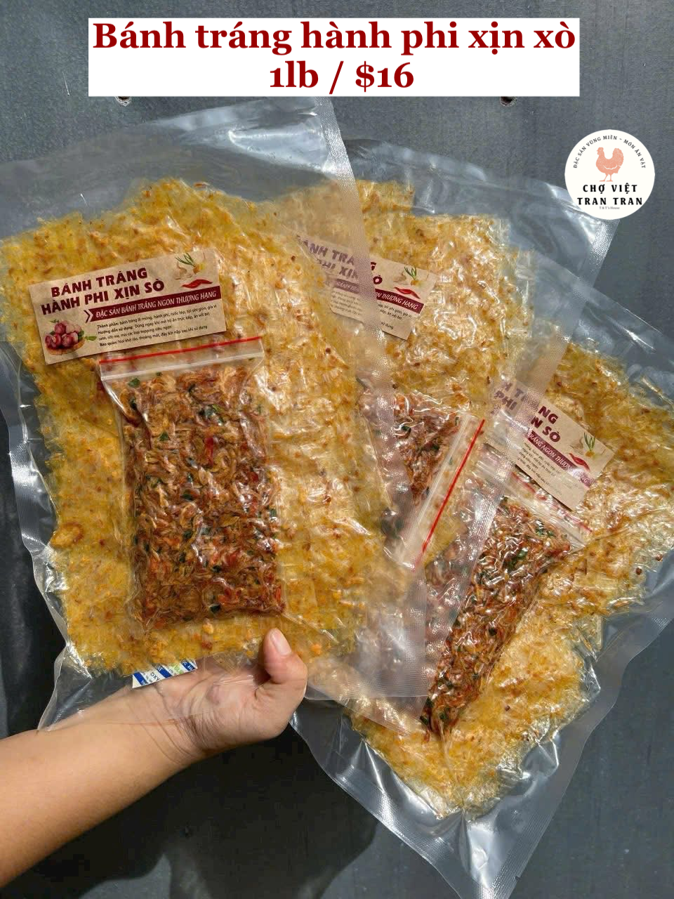 Bánh tráng hành phi xịn