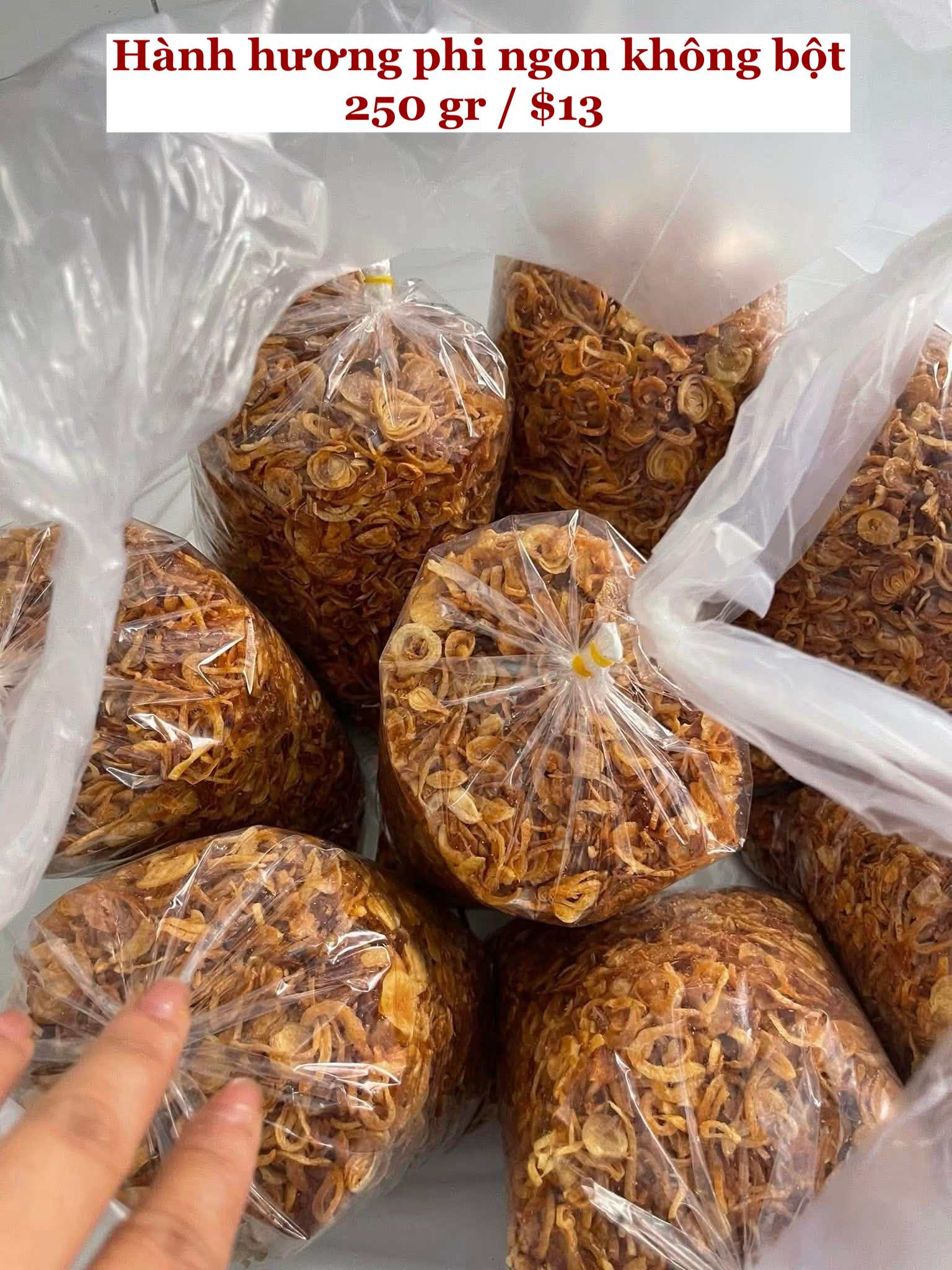 Hành phi ngon không bột