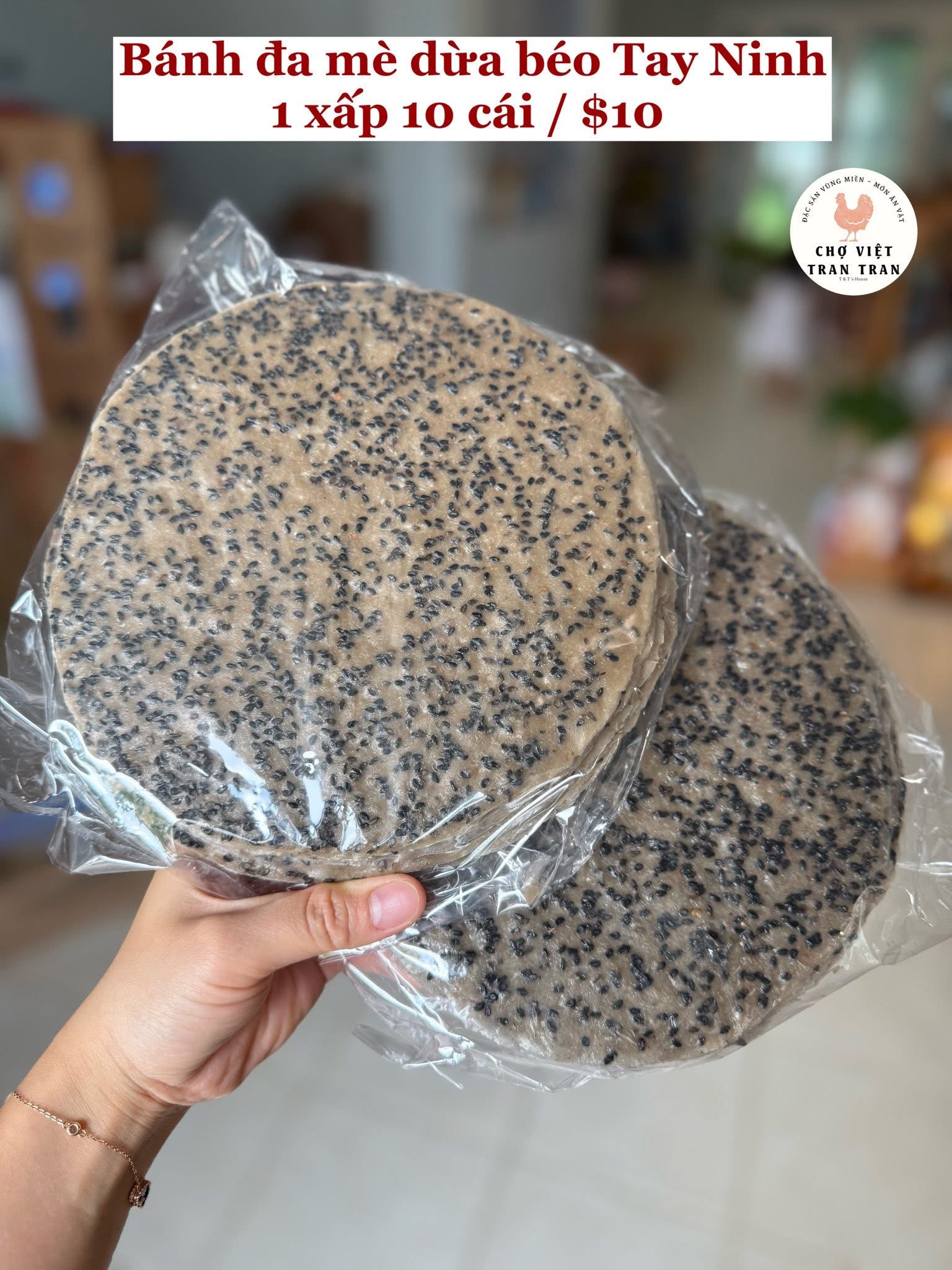 Bánh đa mè cốt dừa Tây Ninh