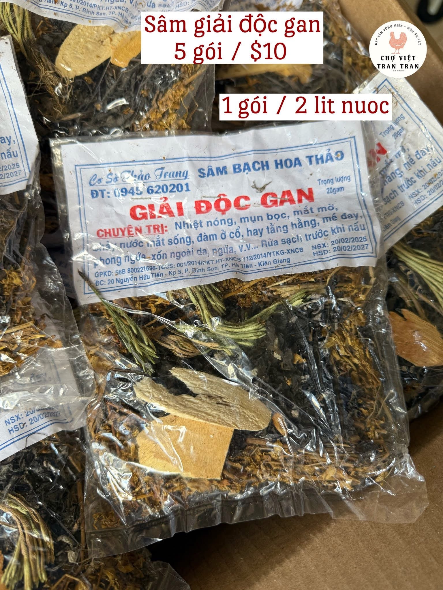 Sâm giải độc gan