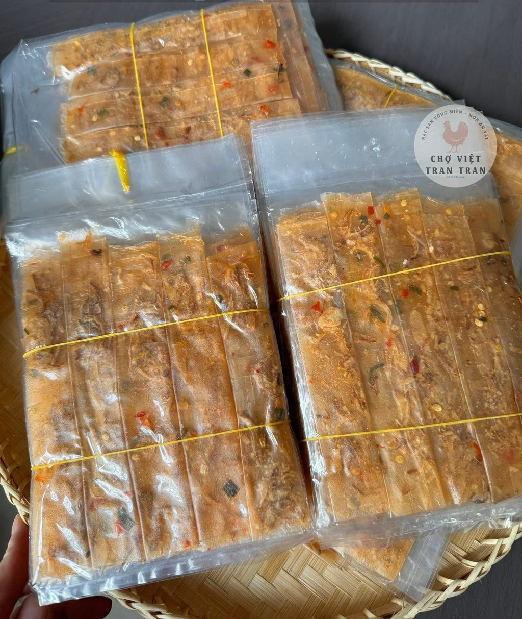 Bánh tráng dẻo cuộn hành