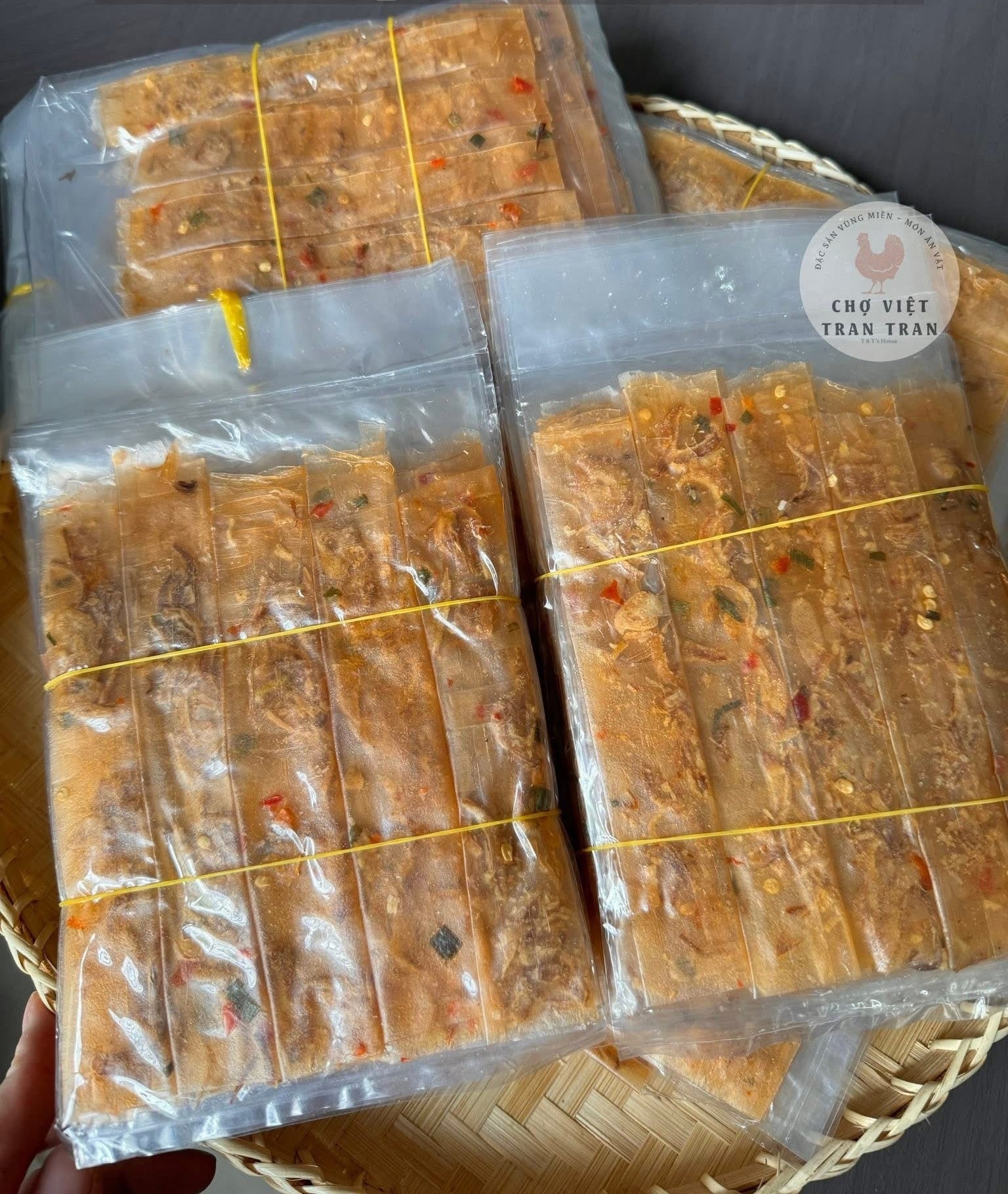 Bánh tráng dẻo cuộn hành