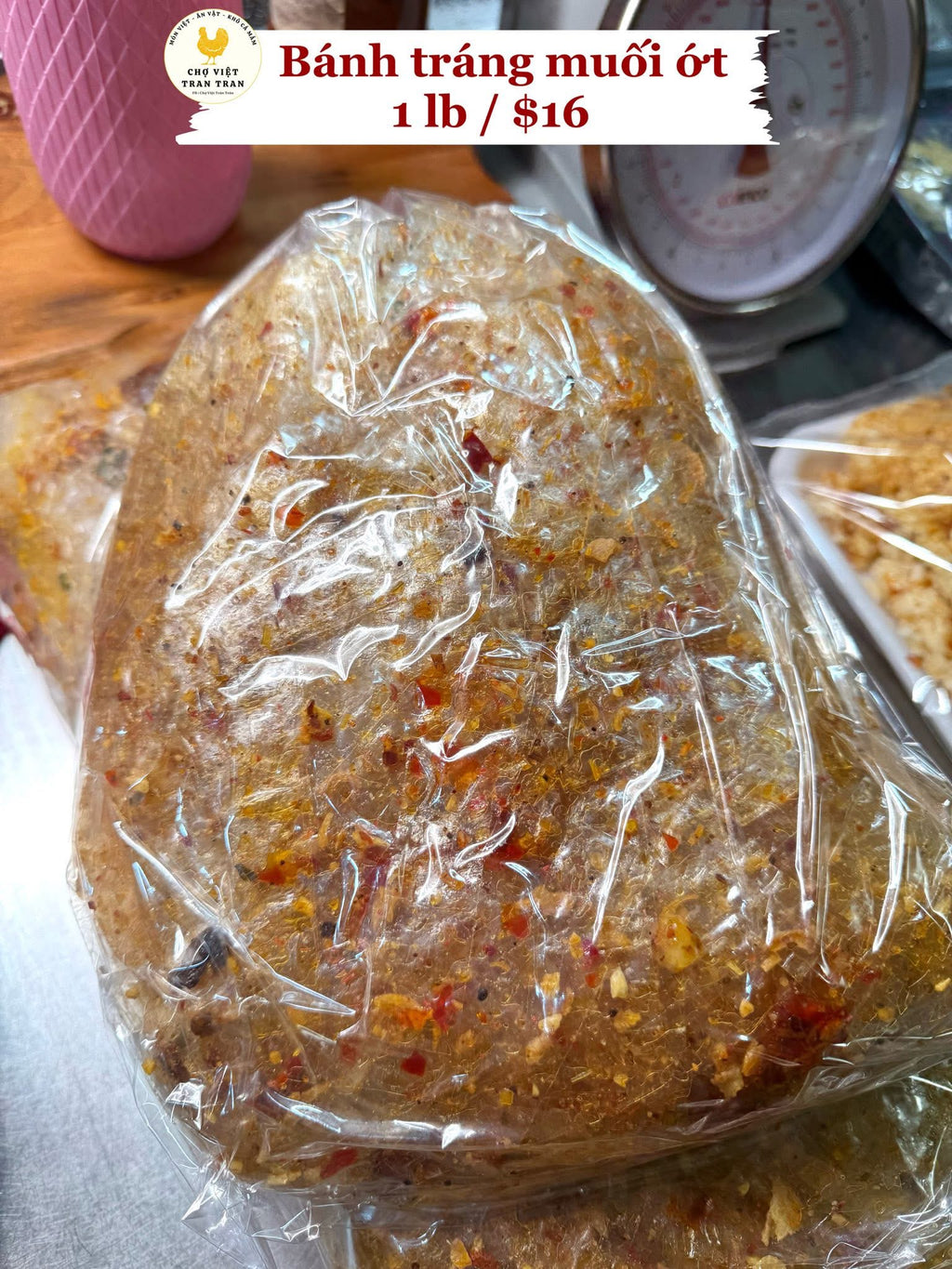 Bánh tráng muối ớt cay